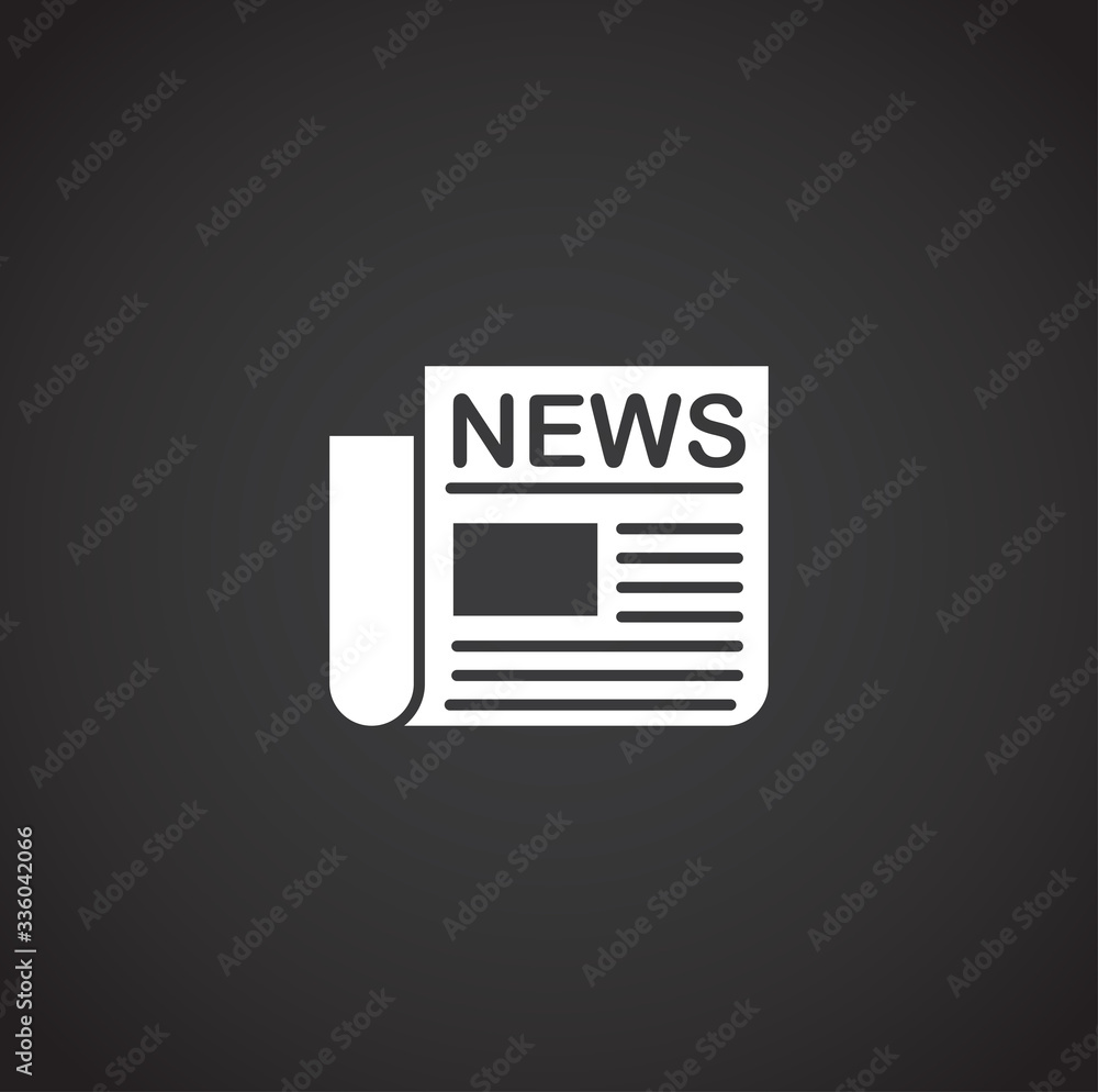Poster mass media related icon on background for graphic and web design. creative illustration concept symb