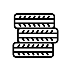 a stack of tires icon vector. a stack of tires sign. isolated contour symbol illustration © vectorwin
