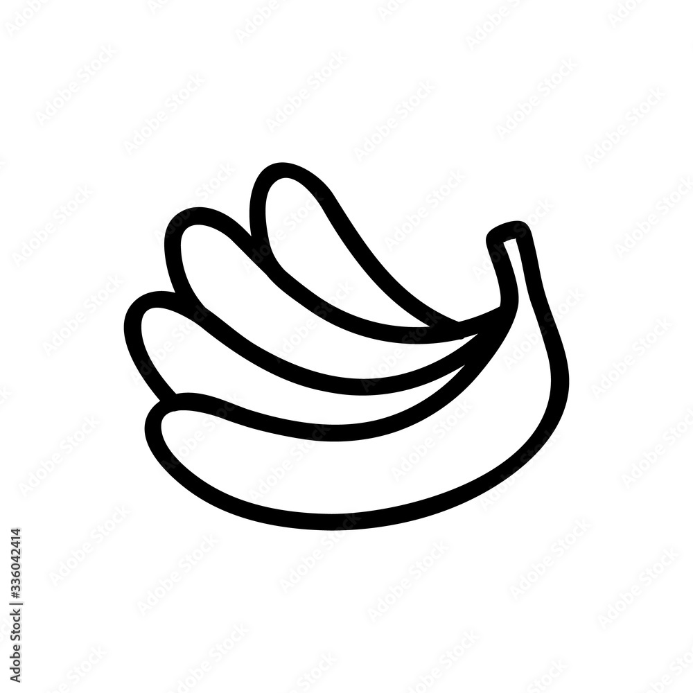 Aufkleber a stack of banana icon vector. a stack of banana sign. isolated contour symbol illustration