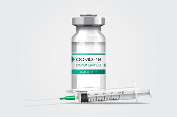 Corona vaccine vector, 3D illustration.