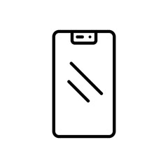 phone icon vector. phone sign. isolated contour symbol illustration
