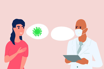 man at the doctor’s appointment. Coronavirus disease. Fighting Covid 19, Health & Safety