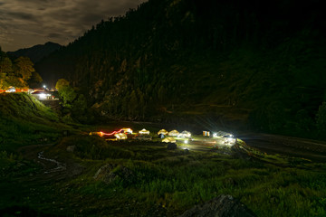 village at night