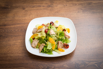 Roasted chicken salad with sesame dressing