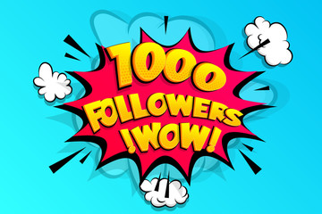 1000 followers thank you for media like