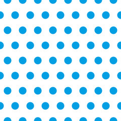 Blue Polka dot seamless retro vector pattern