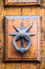 ancient knocker of historic building