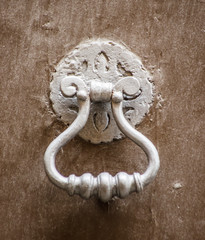 ancient knocker of historic building