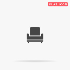 Armchair flat vector icon