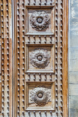 beautiful handcrafted antique details of historic building