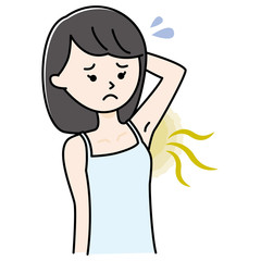 わきがや体臭に悩む女性　キャミソール