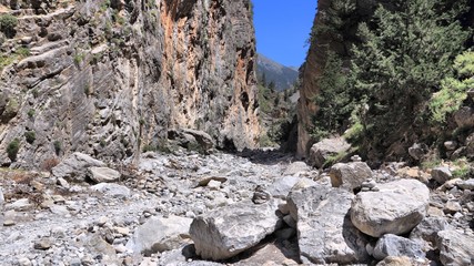 Samaria Gorge, Crete island in Greece