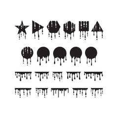 vector illustration of a dripping paint design