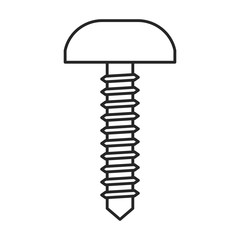 Metal bolt vector icon.Outline vector icon isolated on white background metal bolt.
