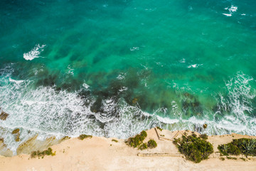 Waves hitting the rocky coast of Malta.