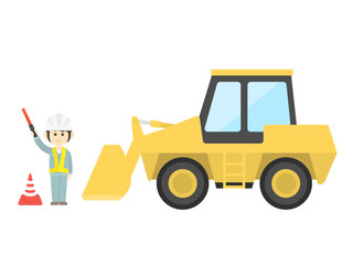 ホイールローダーのイラスト