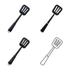 Isolated object of kitchenware and shovel symbol. Collection of kitchenware and cook stock symbol for web.