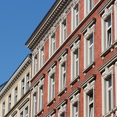 Fototapeta na wymiar Hamburg apartment buildings