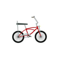 Fototapeta premium typical bicycle from the 80s on white background