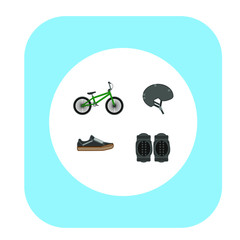 bmx bike riding objects on white background