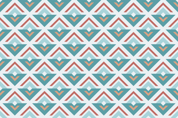 Geometric seamless retro pattern, abstract sprout or flower. Stock illustration for web, print, background and wallpaper, scrapbooking and wrapping paper.