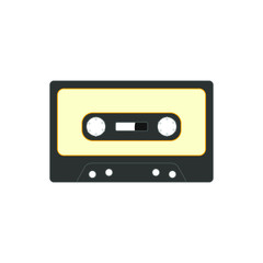 80s cassette tape on white background vector