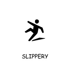 Slippery flat vector icon