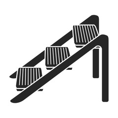 Stepladder vector icon.Black vector icon isolated on white background stepladder .