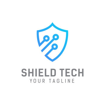 security tech logo design template vector