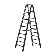 Stepladder vector icon.Black vector icon isolated on white background stepladder .