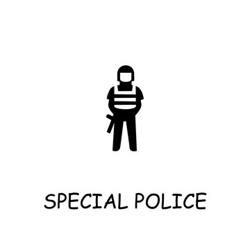 Special Police Flat Vector Icon