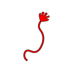 sticky hand on white background vector