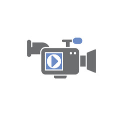 Videography related icon on background for graphic and web design. Creative illustration concept symbol for web or mobile app