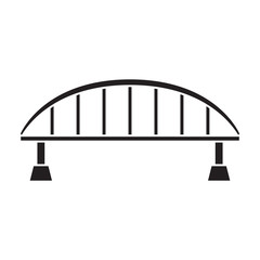 Bridge vector icon.Black vector icon isolated on white background bridge.