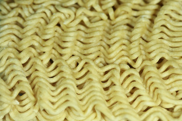 Instant noodles on white background , close up