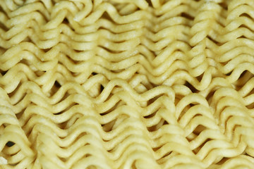 Instant noodles on white background , close up
