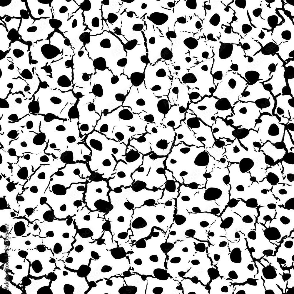 Poster abstract brush seamless pattern. hand drawn black and white grunge background. overlay texture to cr