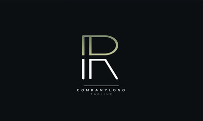 R alphabet abstract initial letter logo design vector template