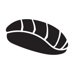 Sushi vector icon.Black vector icon isolated on white background japanese food.