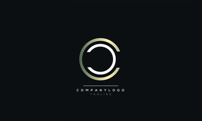 CC C alphabet abstract initial letter logo design vector template