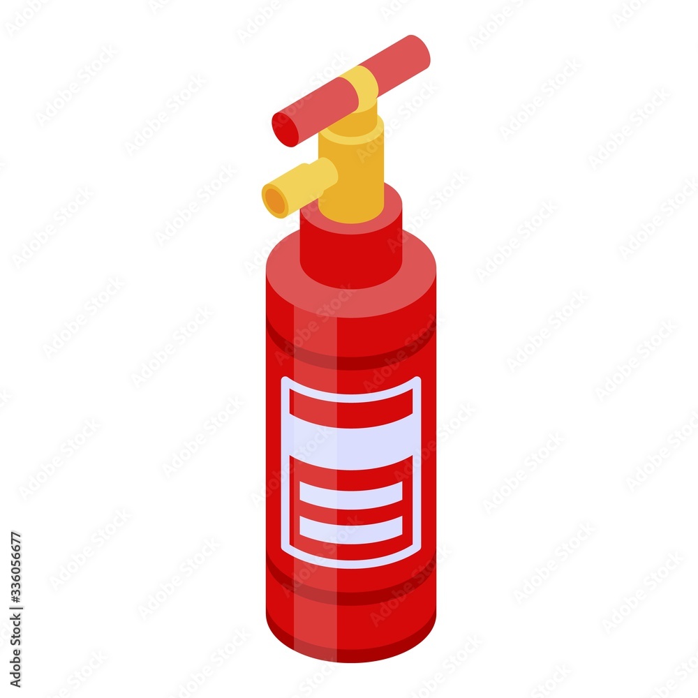 Poster fire extinguisher icon. isometric of fire extinguisher vector icon for web design isolated on white 