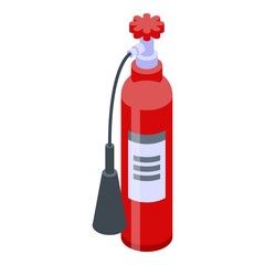 Security fire extinguisher icon. Isometric of security fire extinguisher vector icon for web design isolated on white background