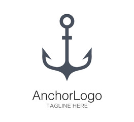 anchor logo vector design concept