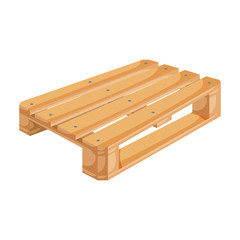 Wooden pallet vector icon.Cartoon vector icon isolated on white background wooden pallet.