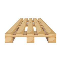 Wooden pallet vector icon.Cartoon vector icon isolated on white background wooden pallet.