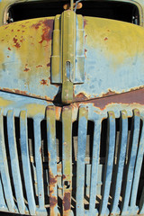 Old rusty radiator grill from 1930's truck