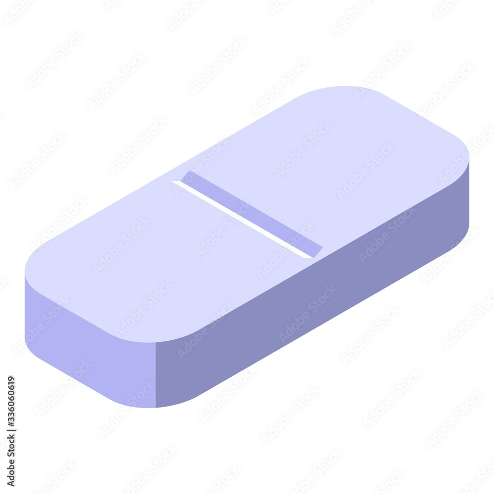 Poster tablet pill icon. isometric of tablet pill vector icon for web design isolated on white background