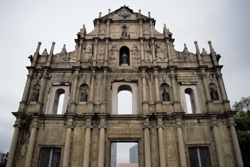 Fototapeta na wymiar Ruins of Saint Paul's in Macau, China