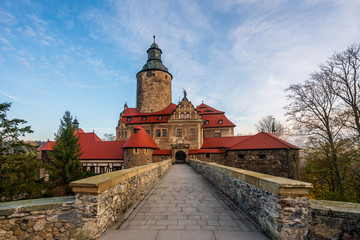 Fototapeta na wymiar Panoramic view on the castle Czocha, Poland