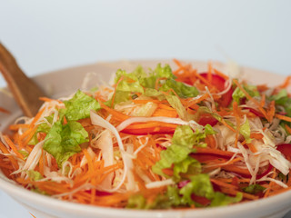 A fresh vegetable salad. Healthy food. Vegetarianism. Healthy lifestyle. Immunity support.